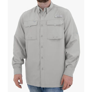 Men's HABIT Casual Button Down Shirt XXL Gray